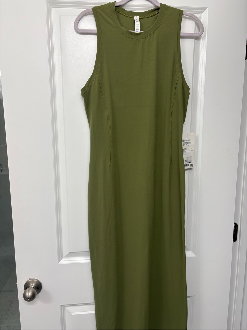 lululemon athletica Olive Green Sleeveless Midi Dress